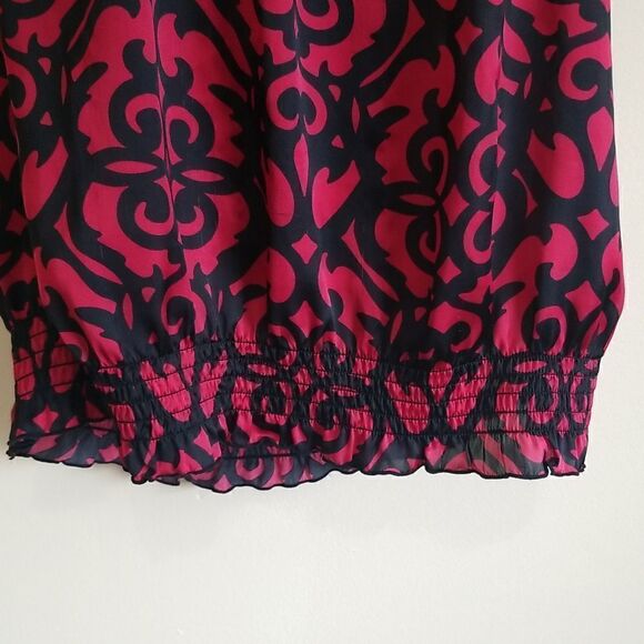 Larry Levine Red & Black Top Sz XL - Picture 4 of 8